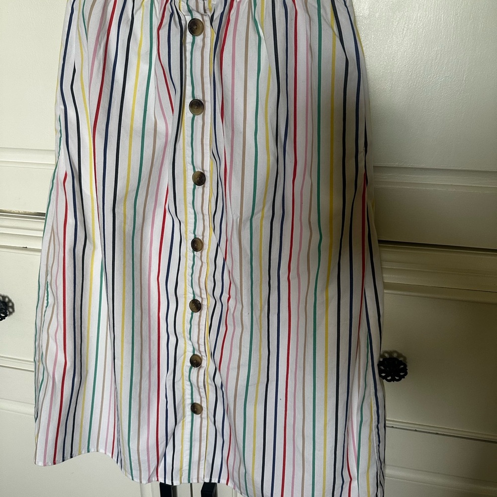 J. Crew Multicolor Striped A-Line Skirt